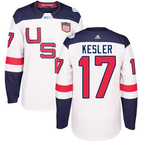Team USA #17 Ryan Kesler White 2016 World Cup Stitched Youth NHL Jersey